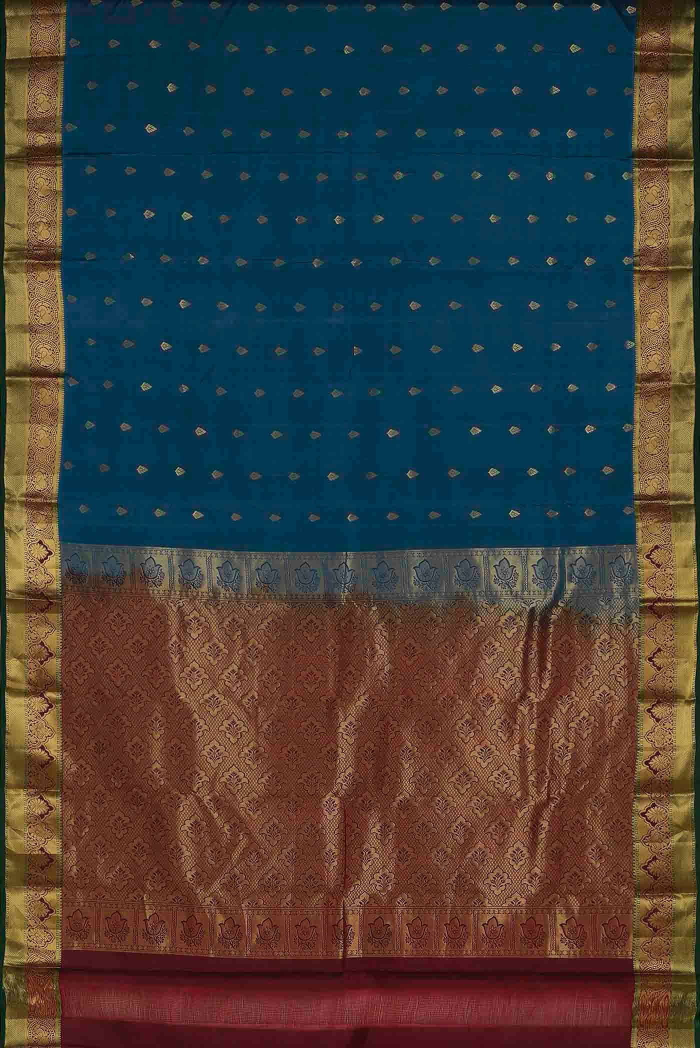 Blue Kanchipuram Silk Saree