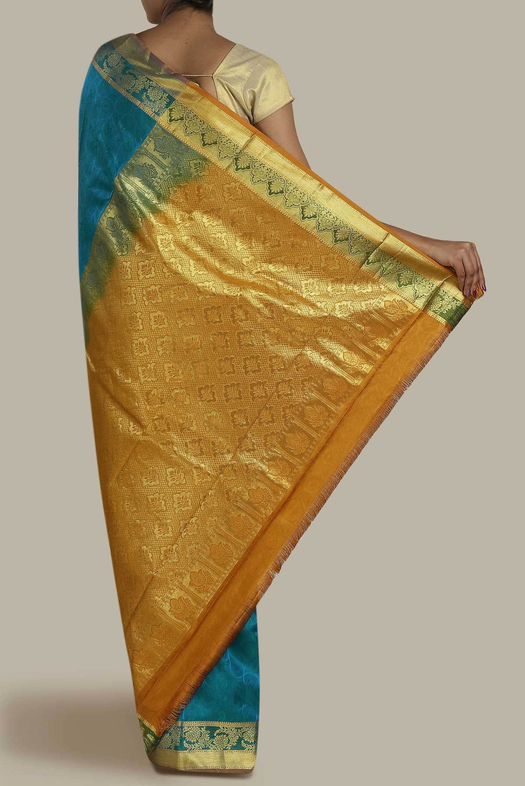 Blue Kanchipuram Silk Saree