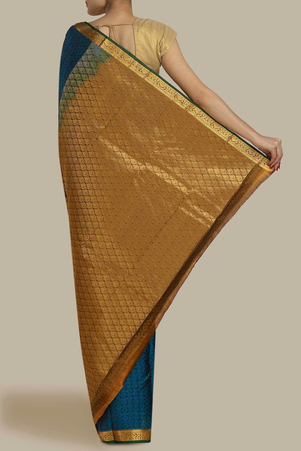 Blue Kanchipuram Silk Saree