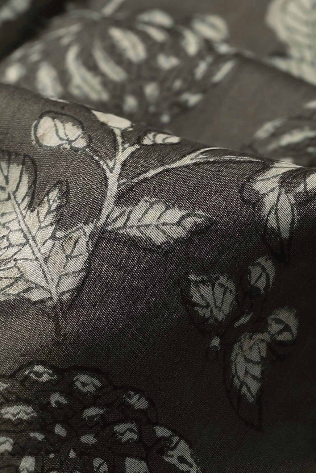 Grey Chanderi Silk Cotton Saree