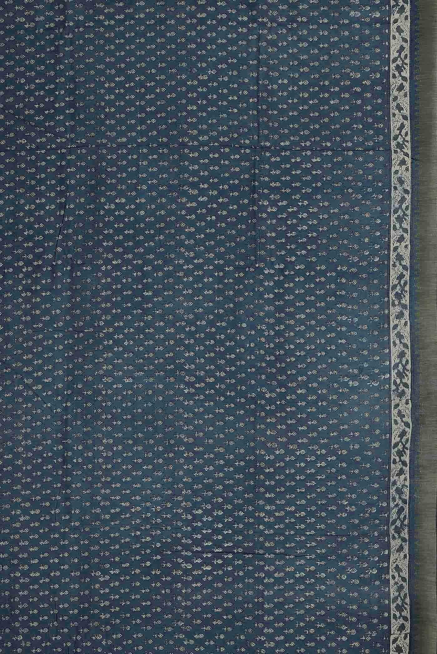 Blue Chanderi Silk Cotton Saree
