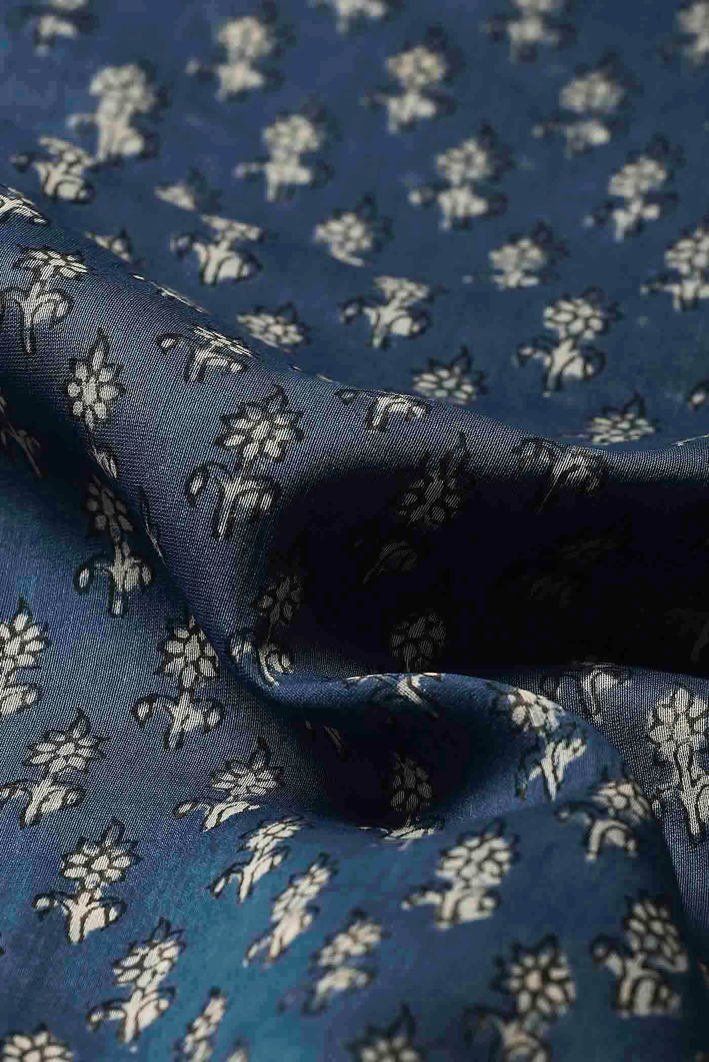 Blue Chanderi Silk Cotton Saree