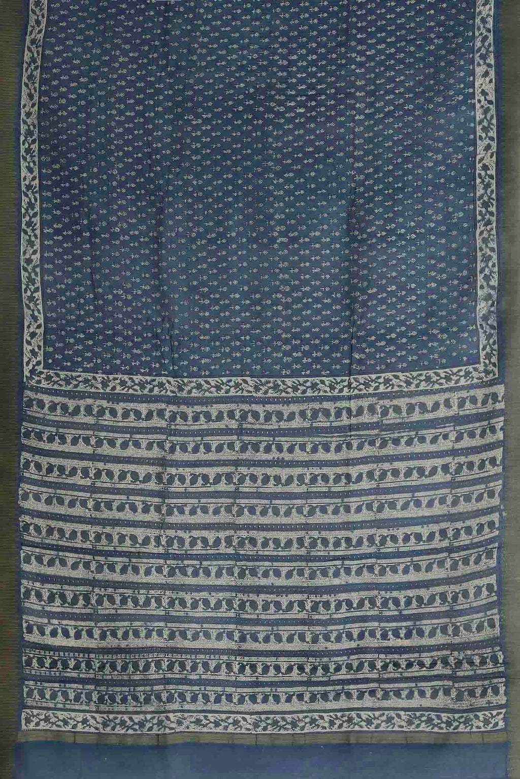 Blue Chanderi Silk Cotton Saree