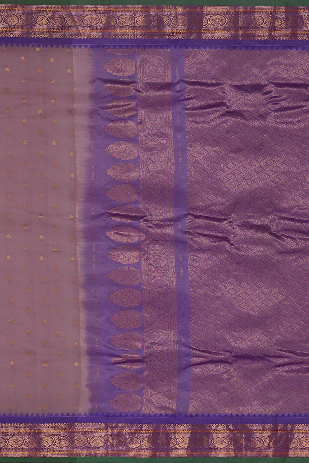 Purple Gadwal Silk Cotton Saree