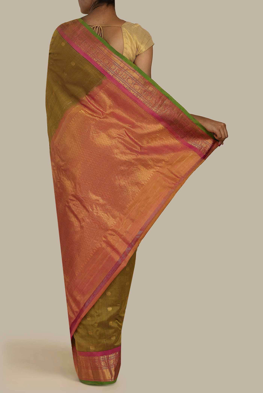 Green Gadwal Silk Saree