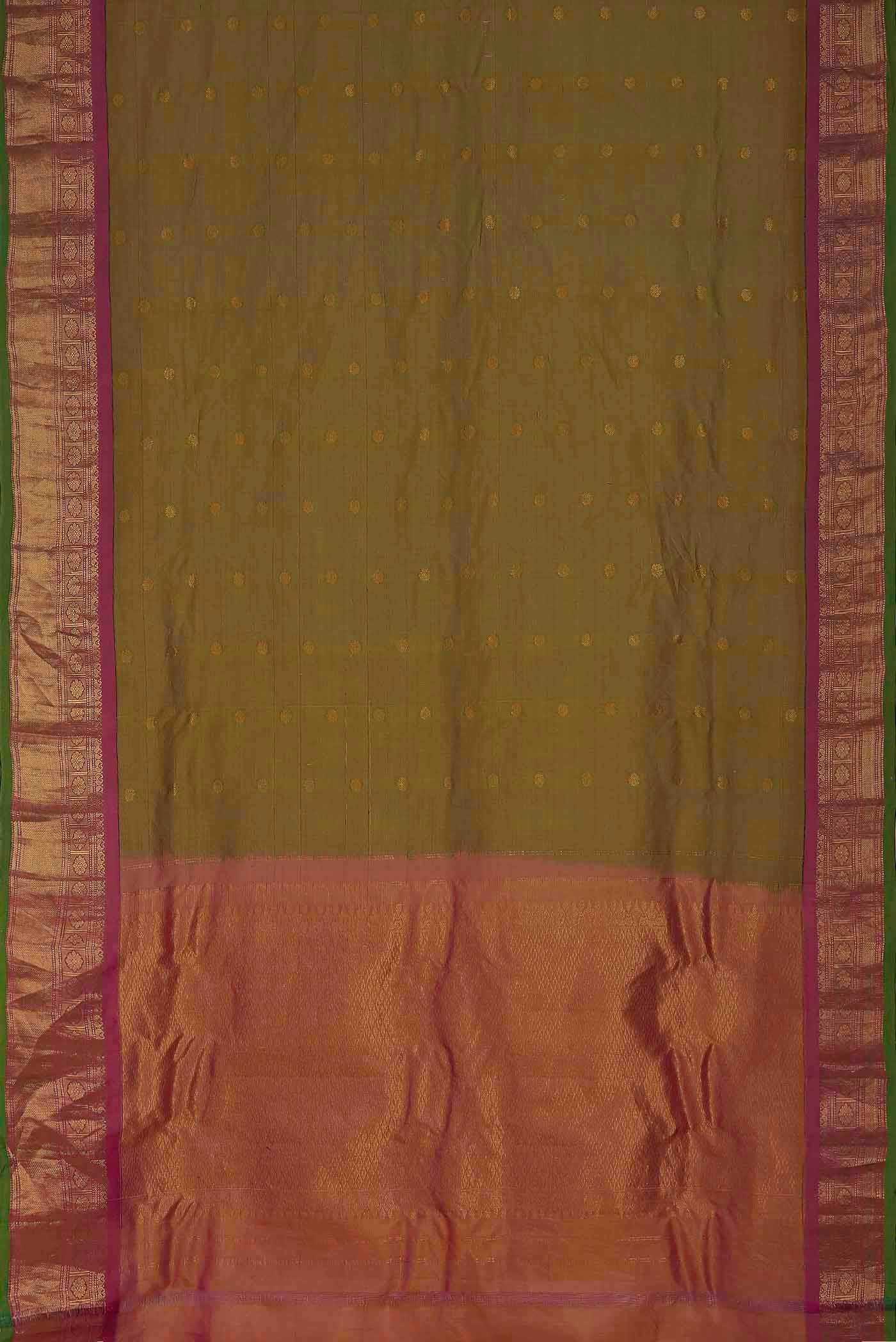 Green Gadwal Silk Saree