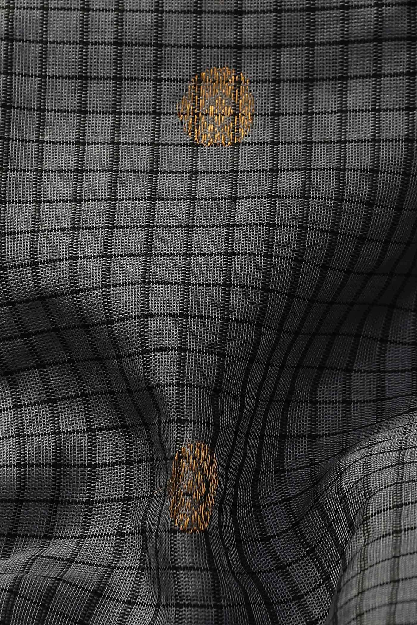 Grey Gadwal Silk Cotton Saree