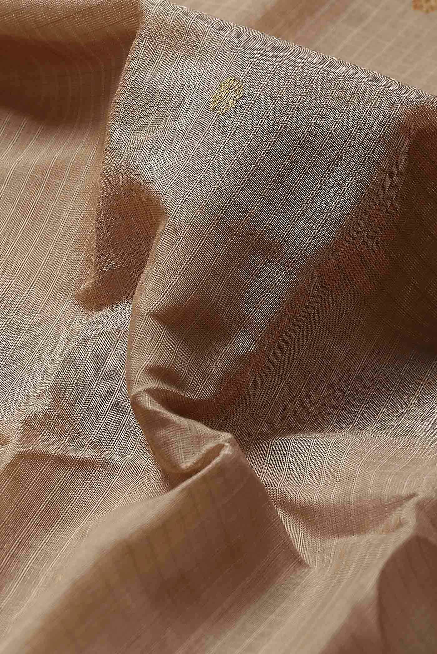 Beige Gadwal Silk Cotton Saree