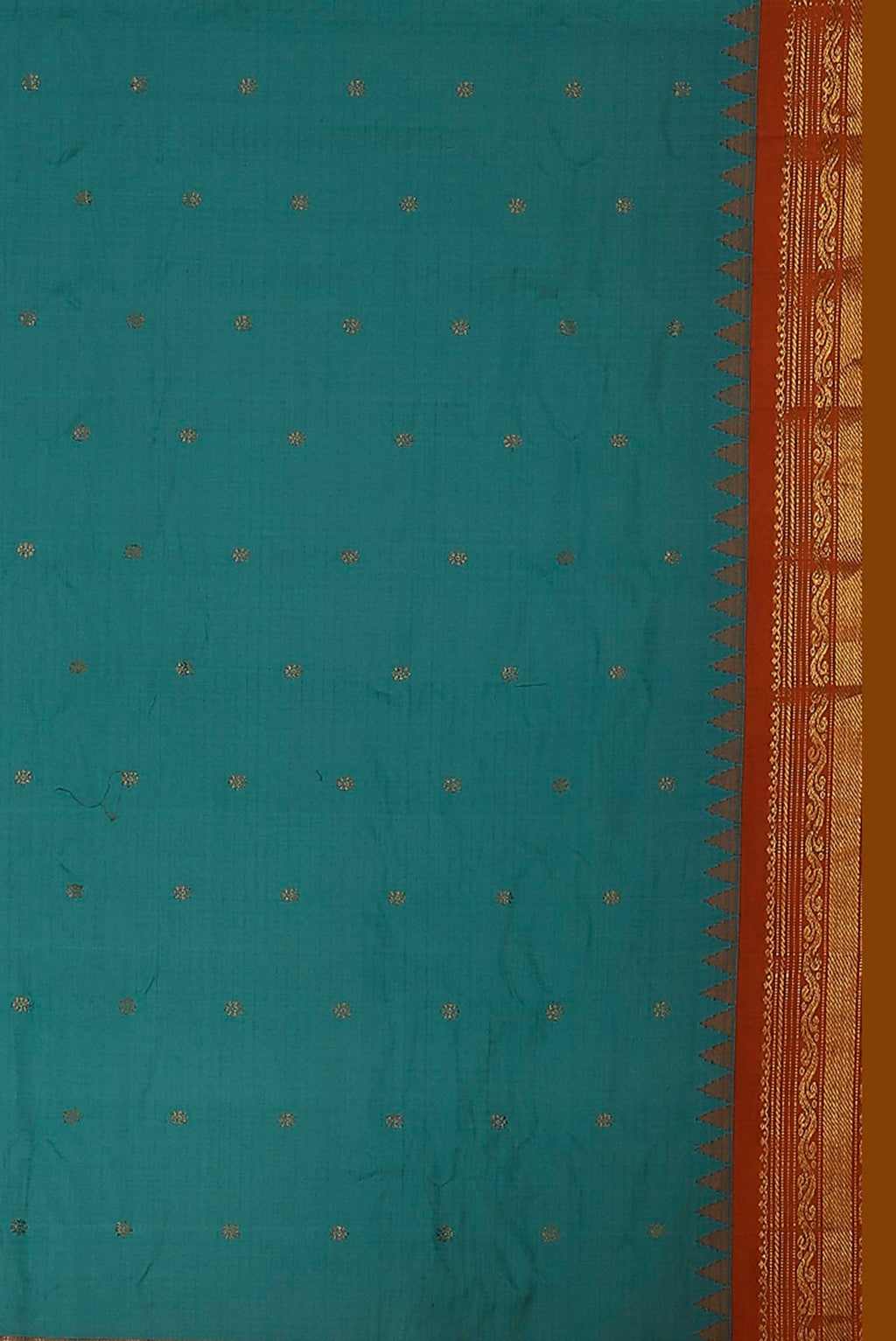 Blue Gadwal Silk Cotton Saree