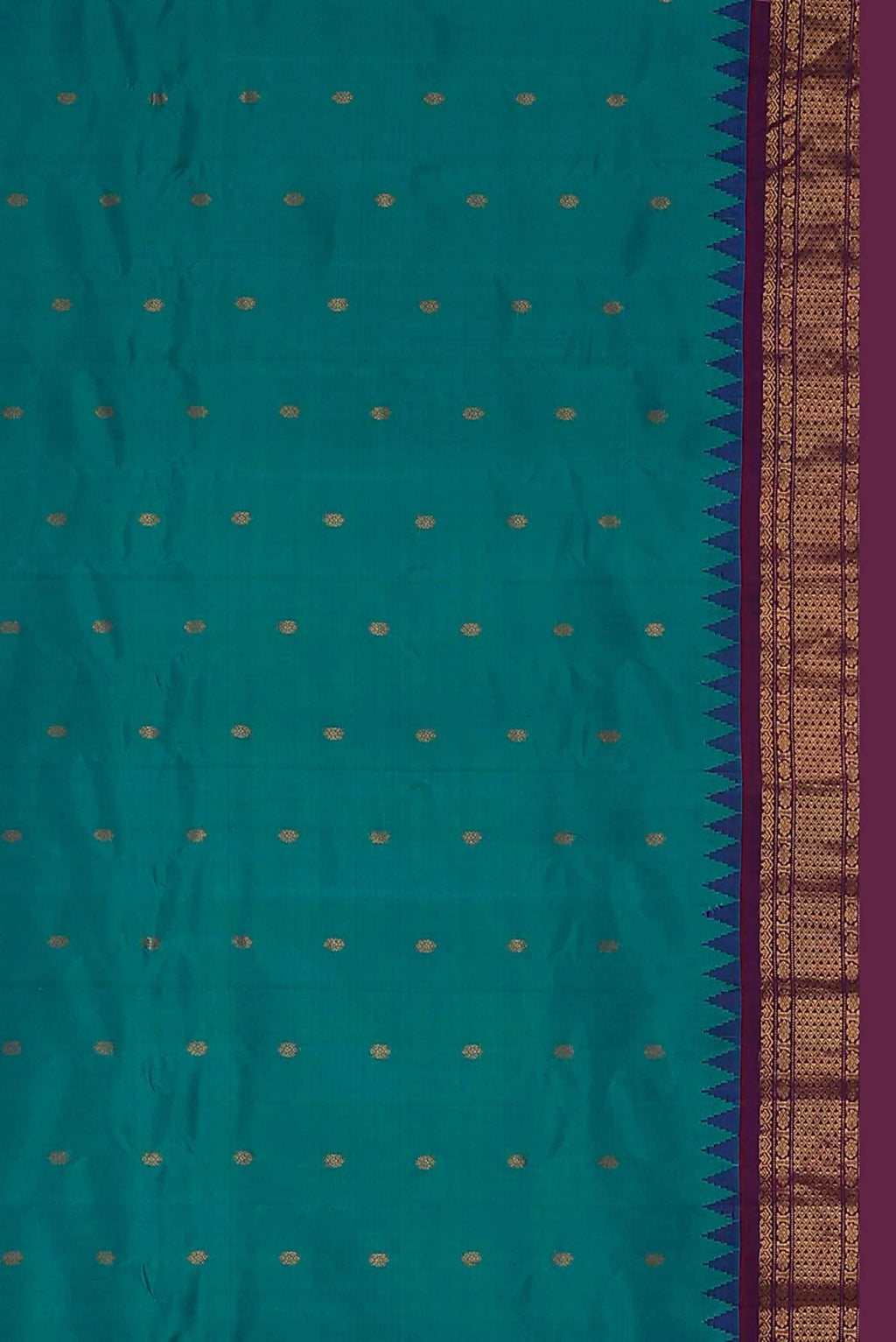 Blue Gadwal Silk Saree