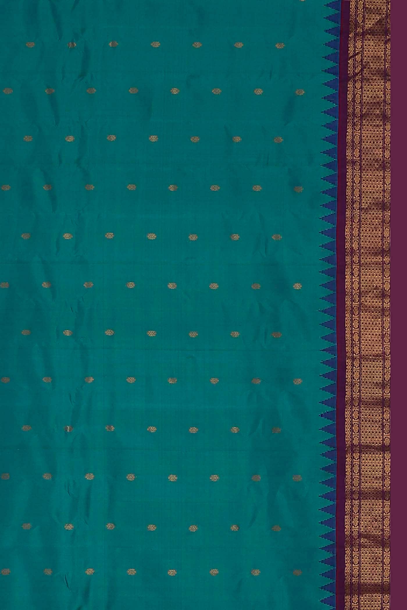 Blue Gadwal Silk Saree