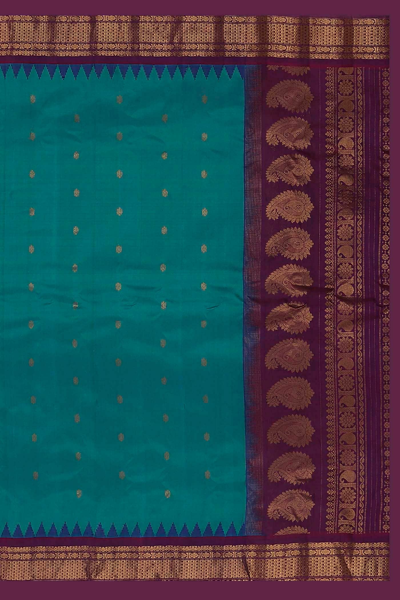 Blue Gadwal Silk Saree