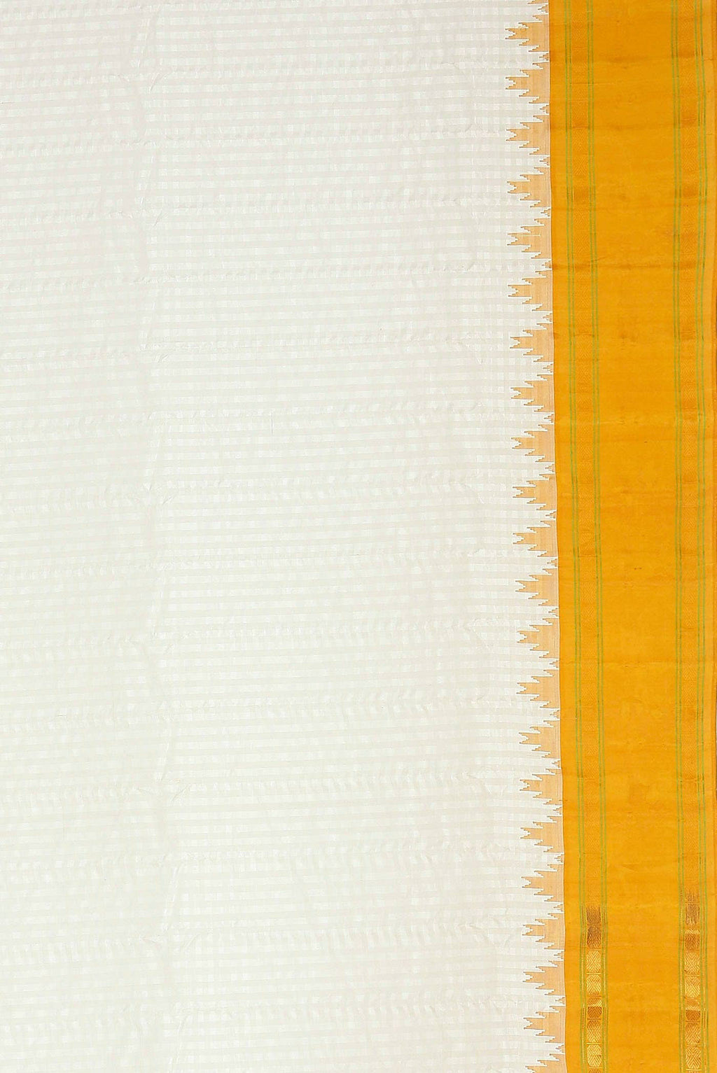 Off White Gadwal Silk Cotton Saree