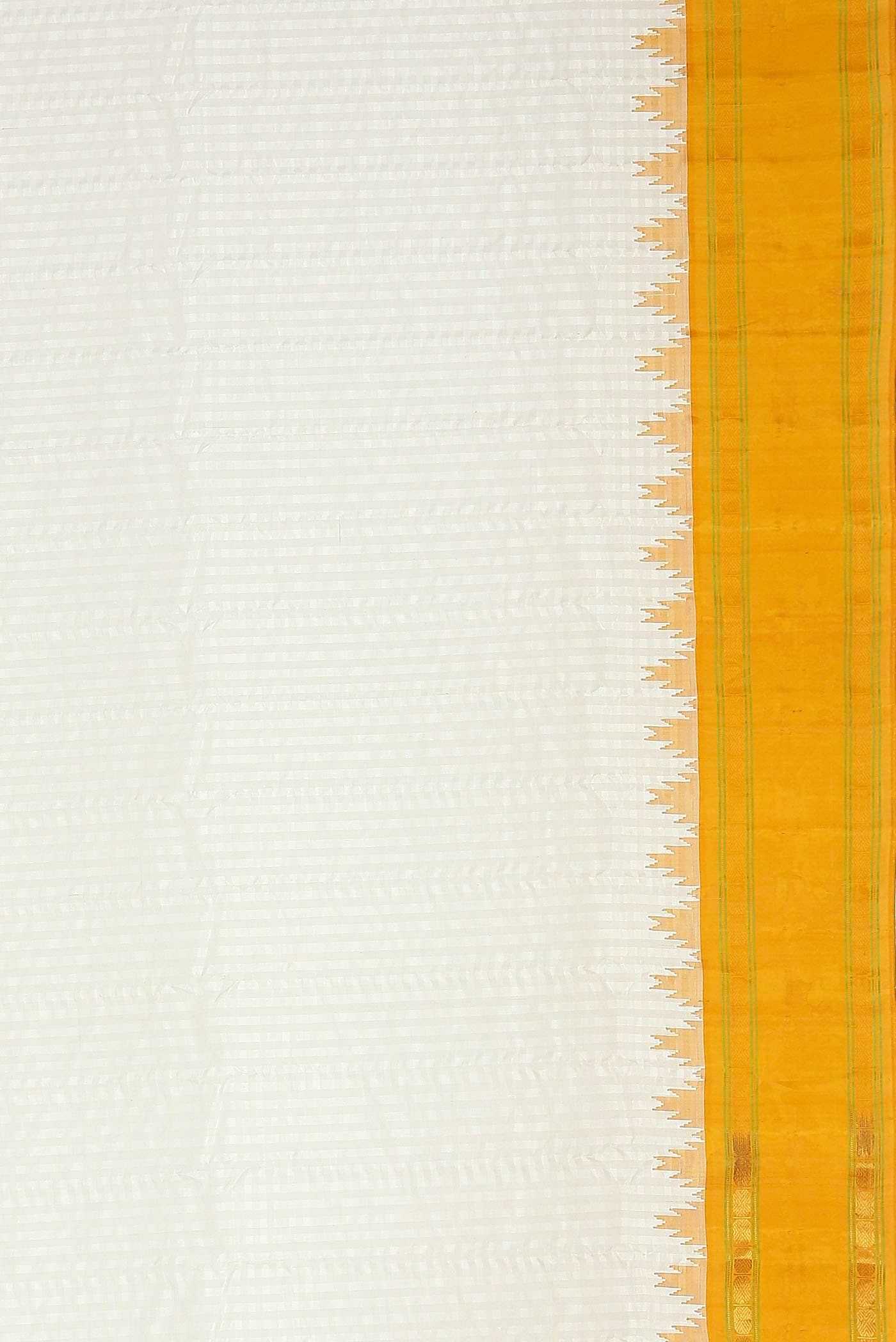 Off White Gadwal Silk Cotton Saree