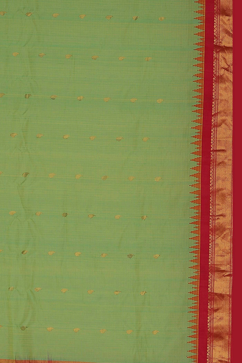 Green Gadwal Silk Cotton Saree