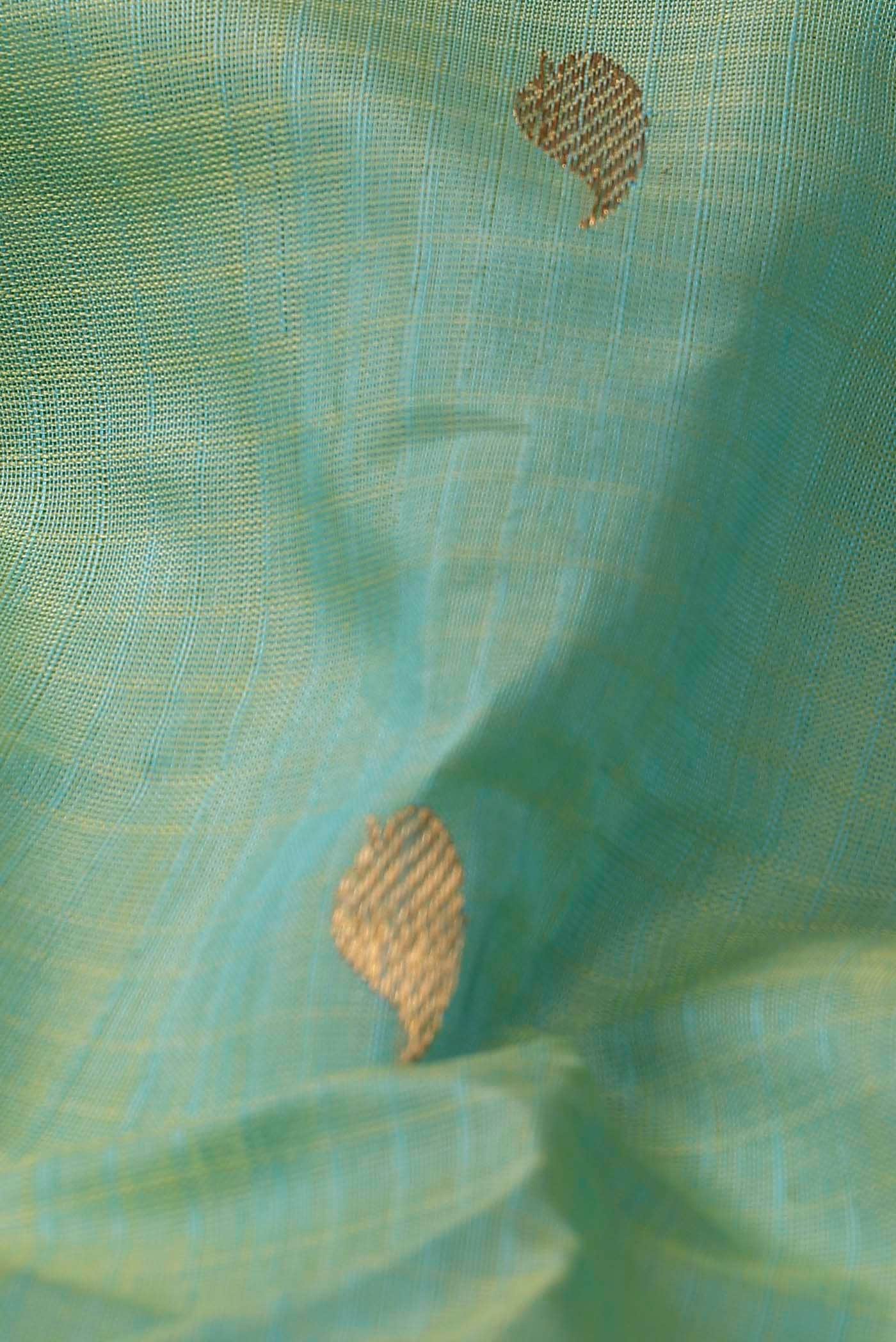 Green Gadwal Silk Cotton Saree