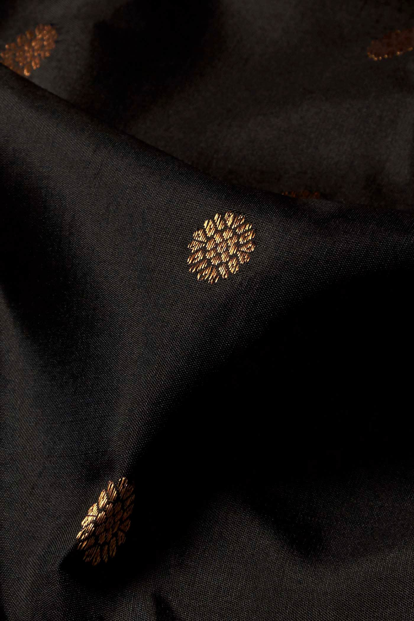 Black Gadwal Silk Saree