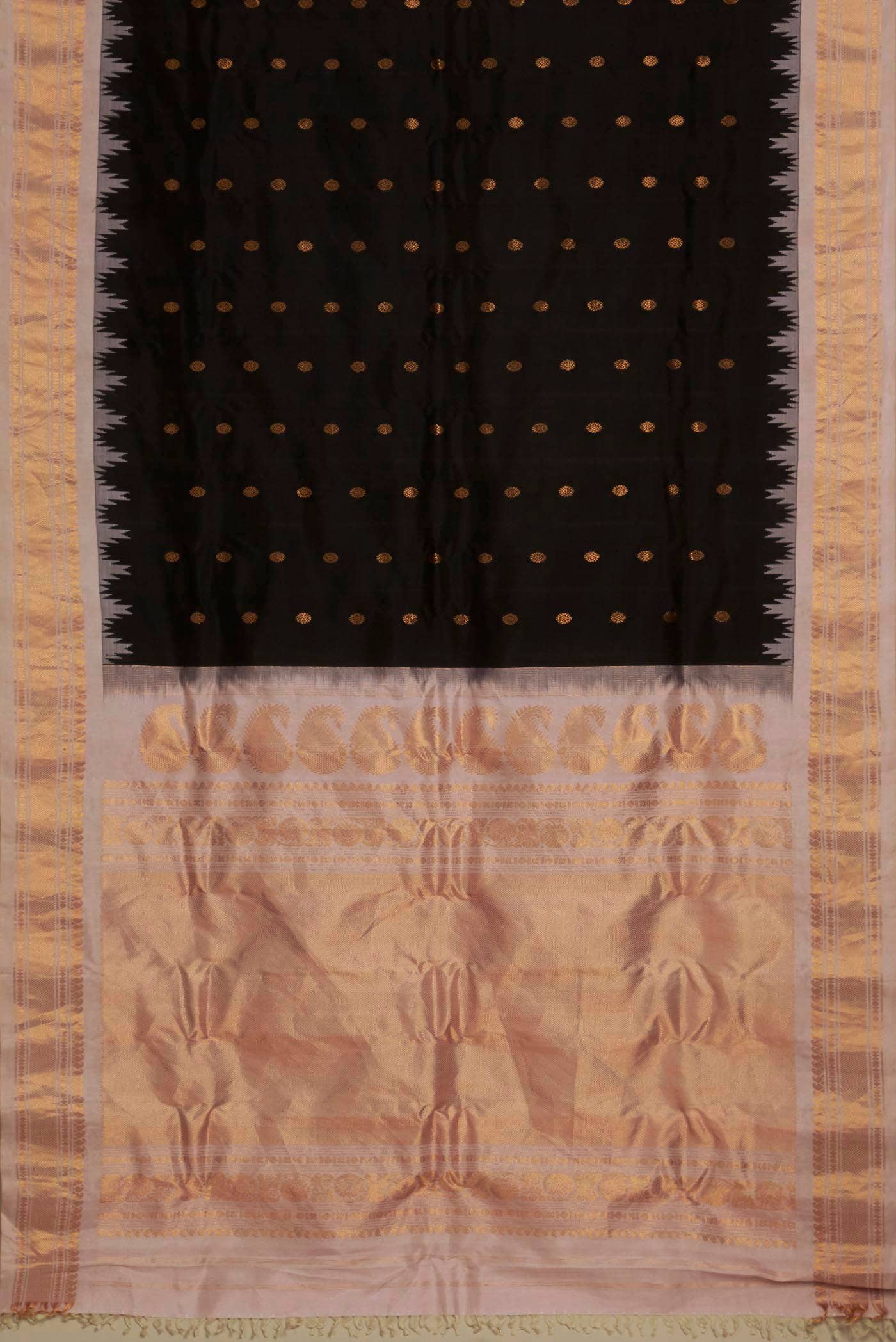 Black Gadwal Silk Saree