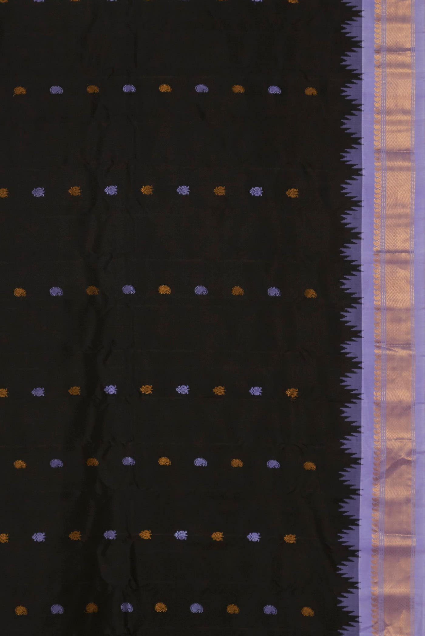 Black Gadwal Silk Saree