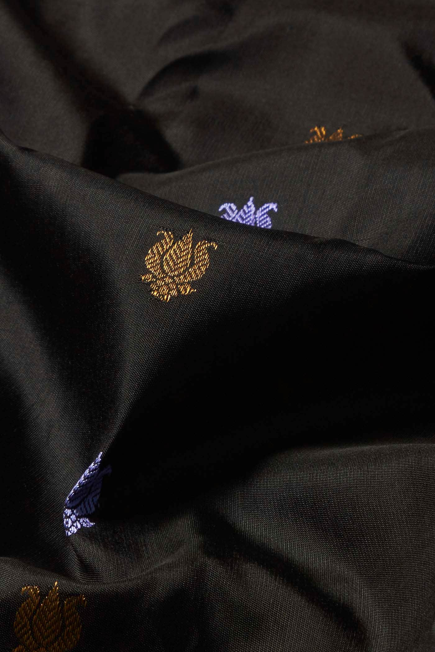 Black Gadwal Silk Saree