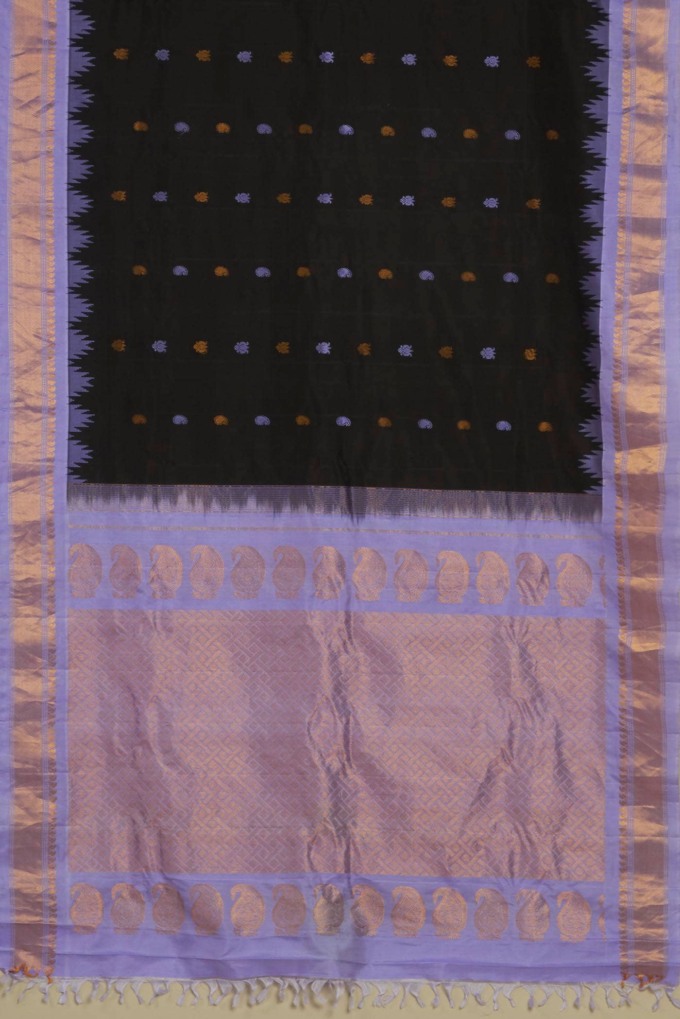 Black Gadwal Silk Saree