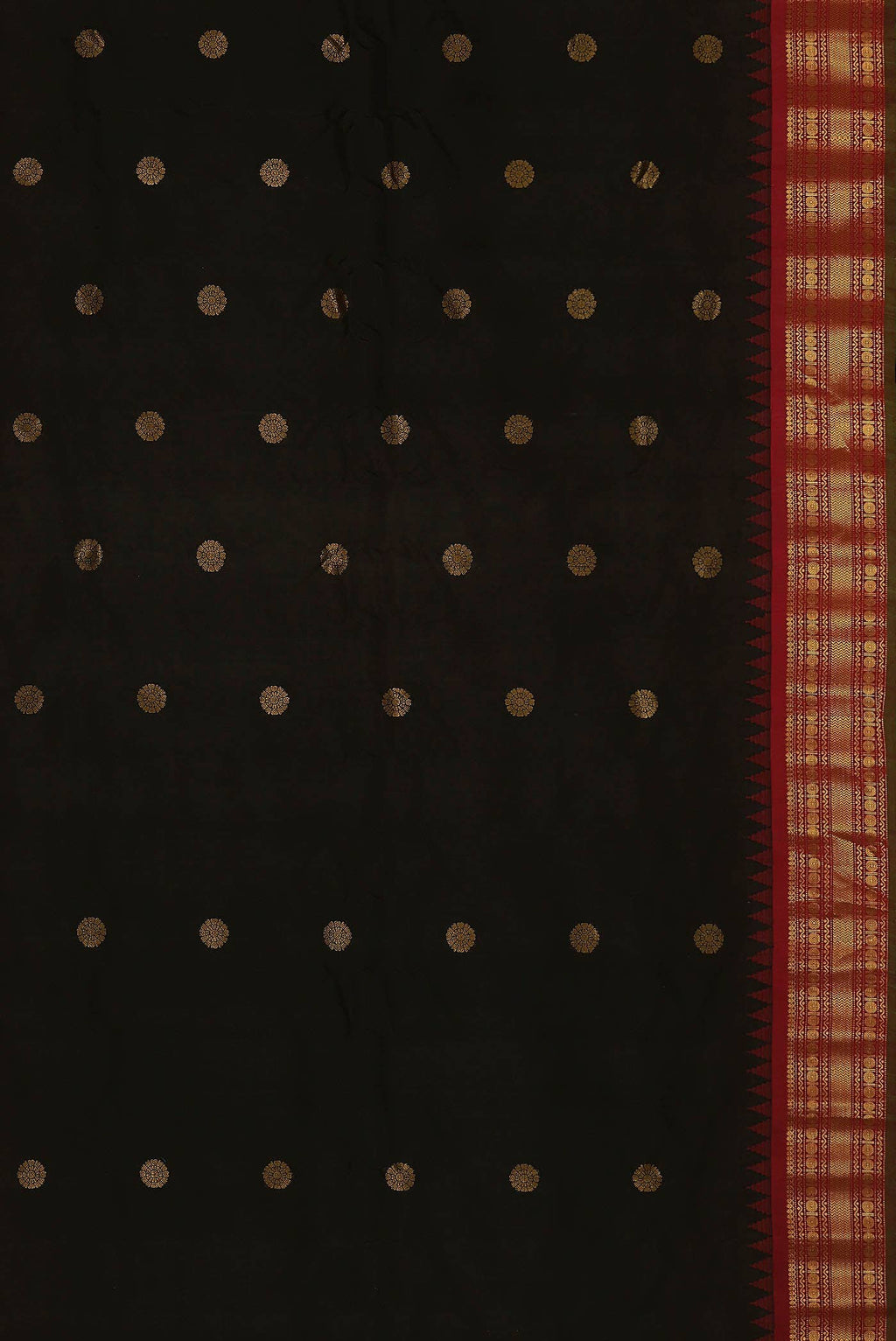 Black Gadwal Silk Saree