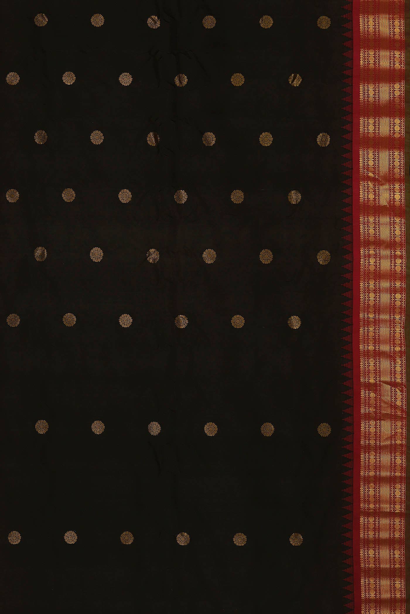 Black Gadwal Silk Saree