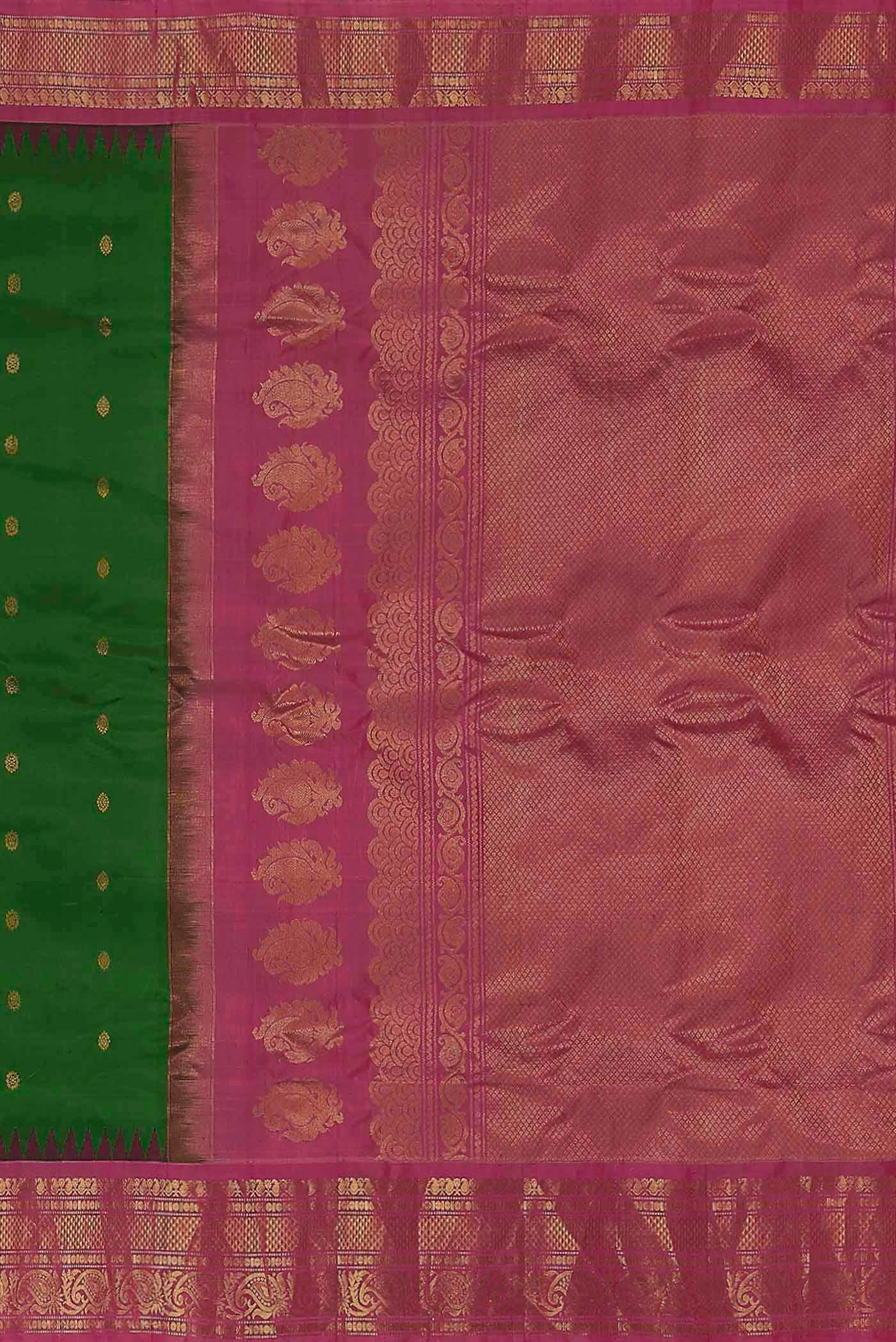 Green Gadwal Silk Saree