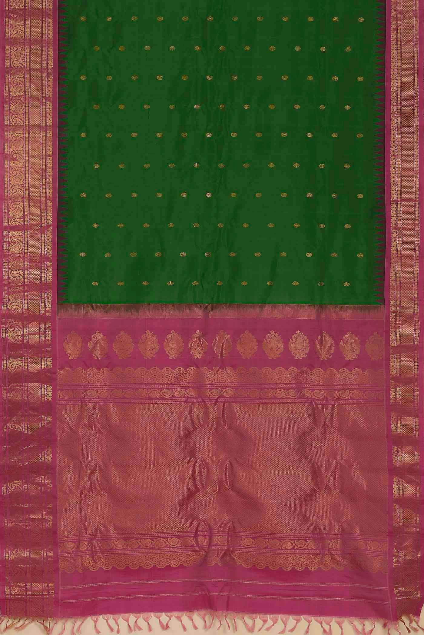 Green Gadwal Silk Saree
