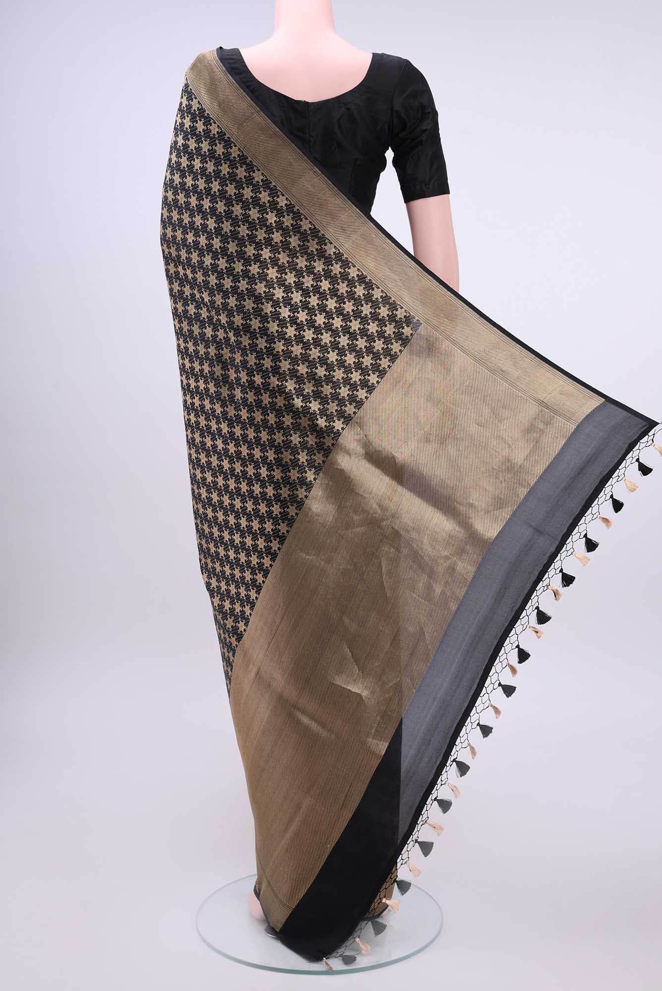 Black Baluchari Silk Saree