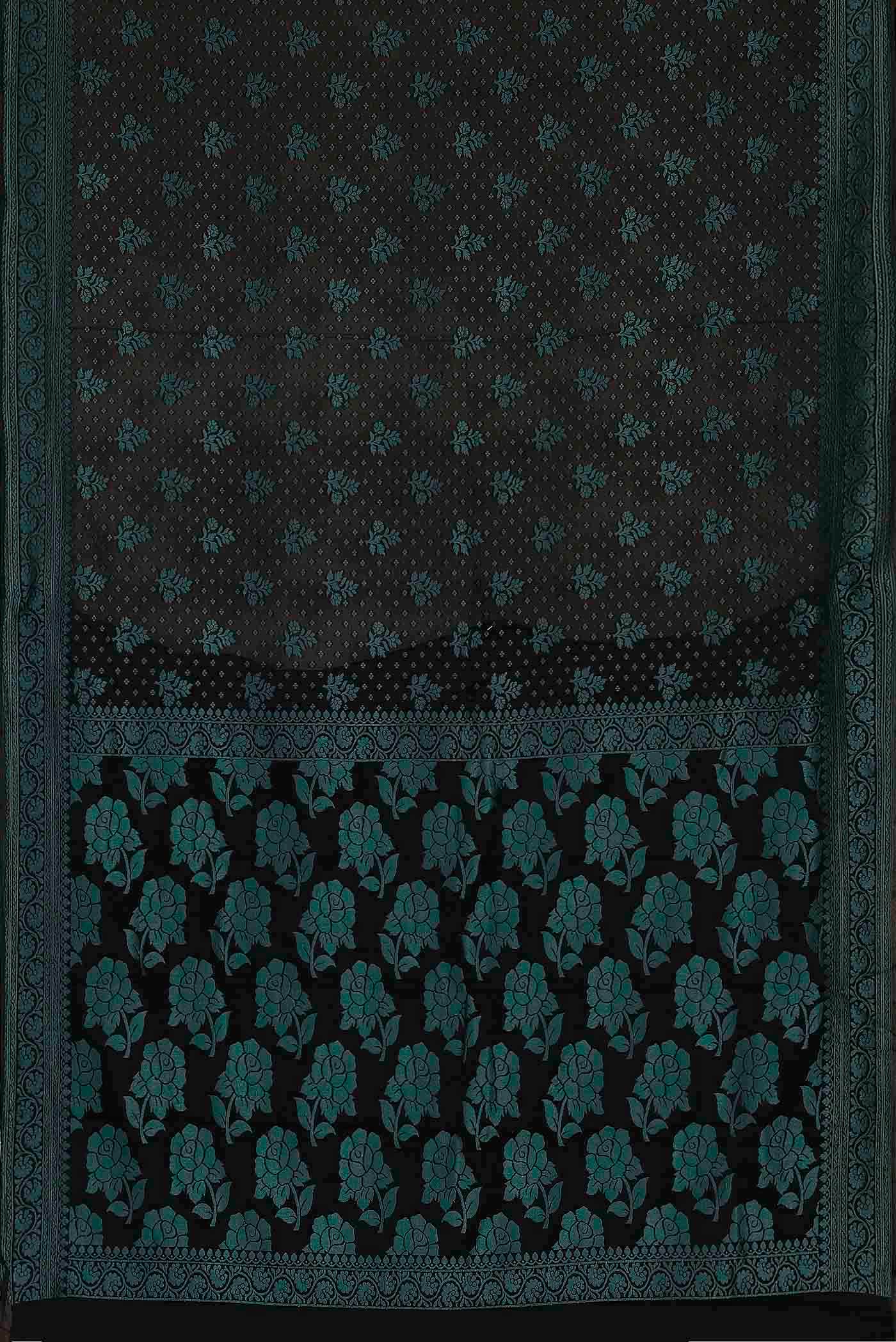 Black Banarasi Georgette Saree