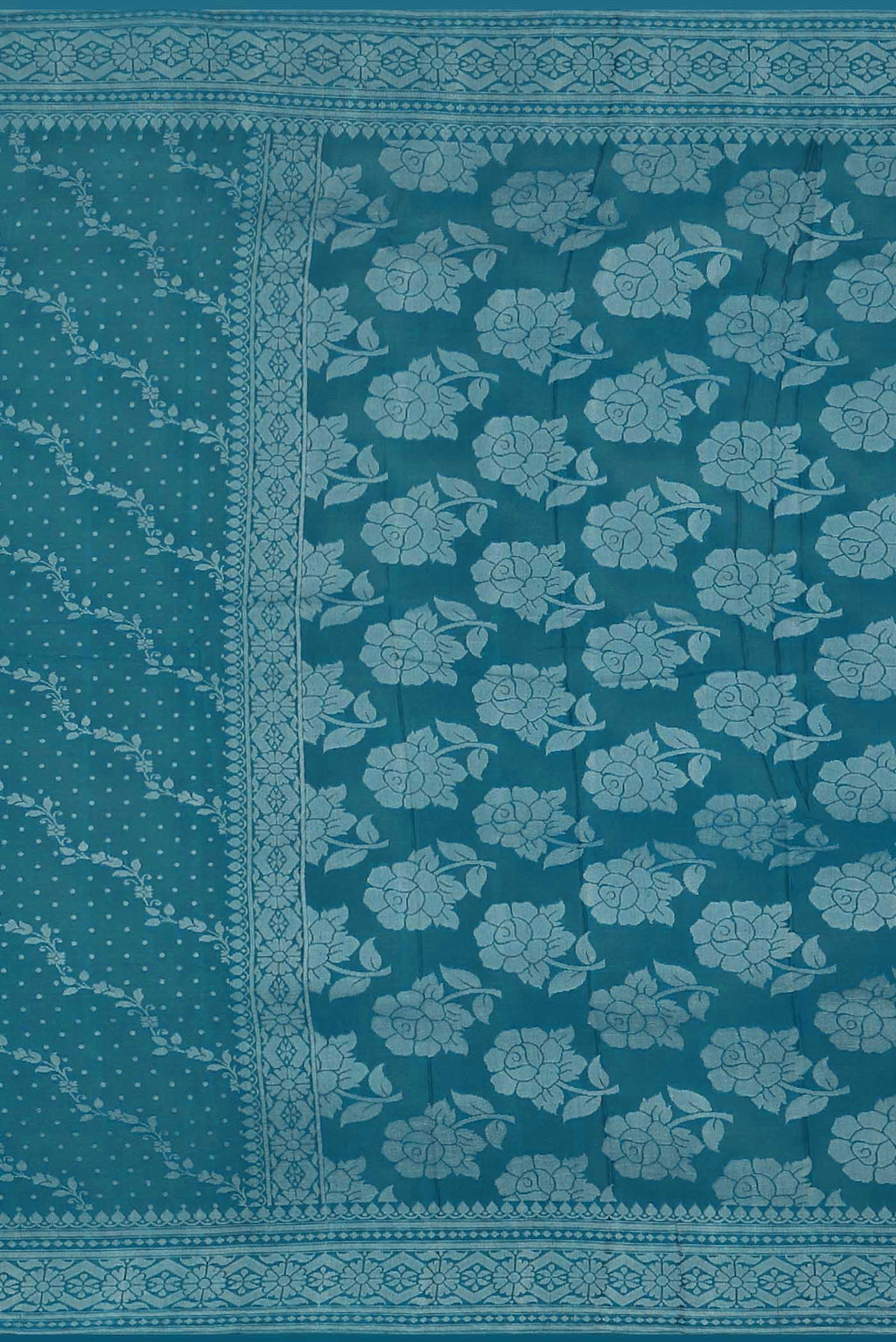 Blue Banarasi Georgette Saree