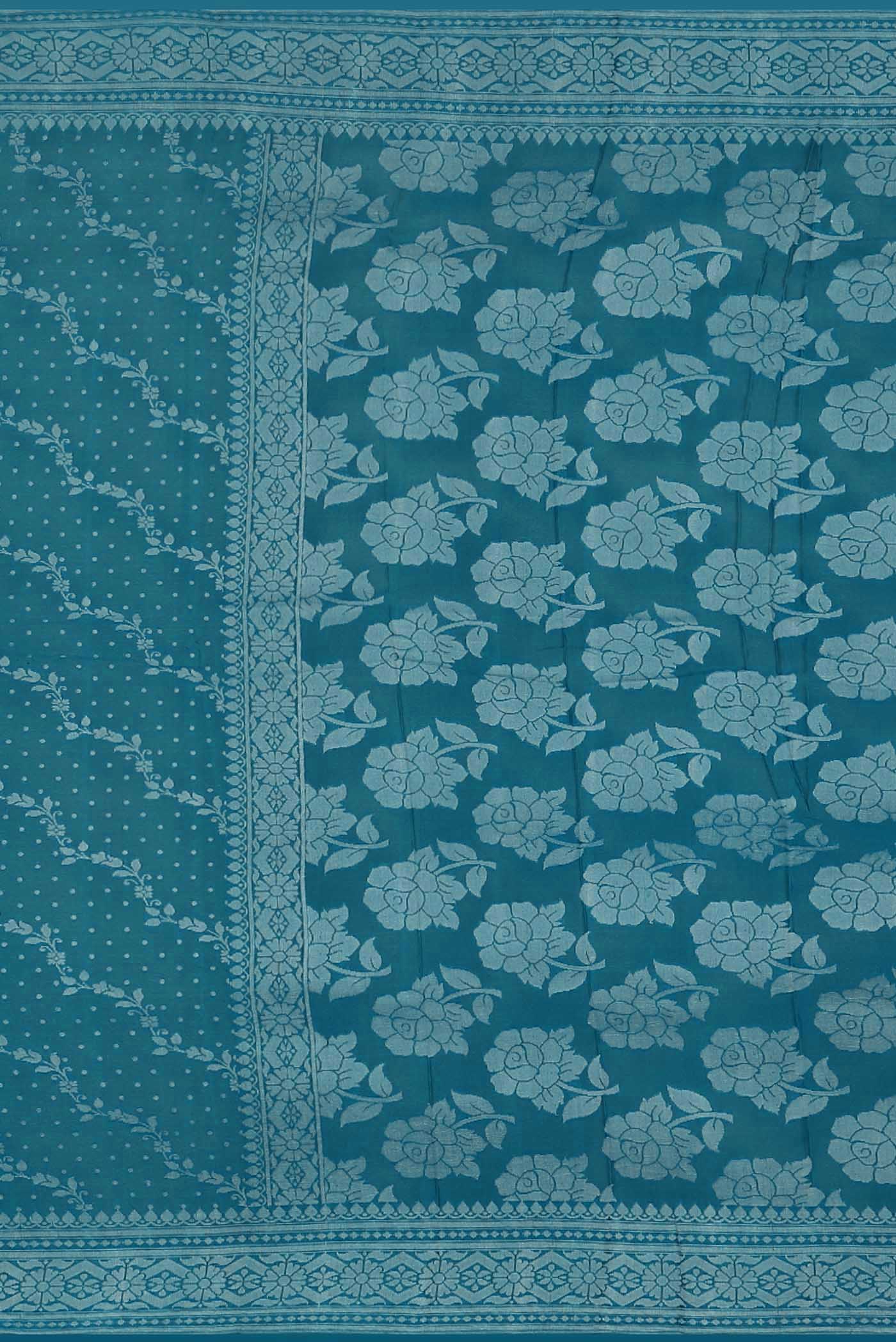 Blue Banarasi Georgette Saree