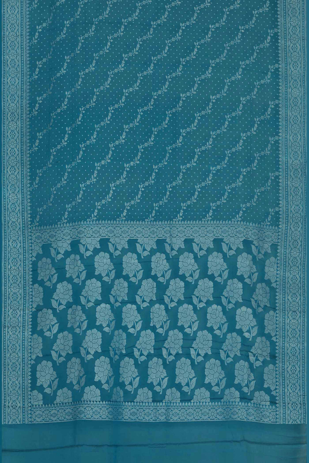 Blue Banarasi Georgette Saree