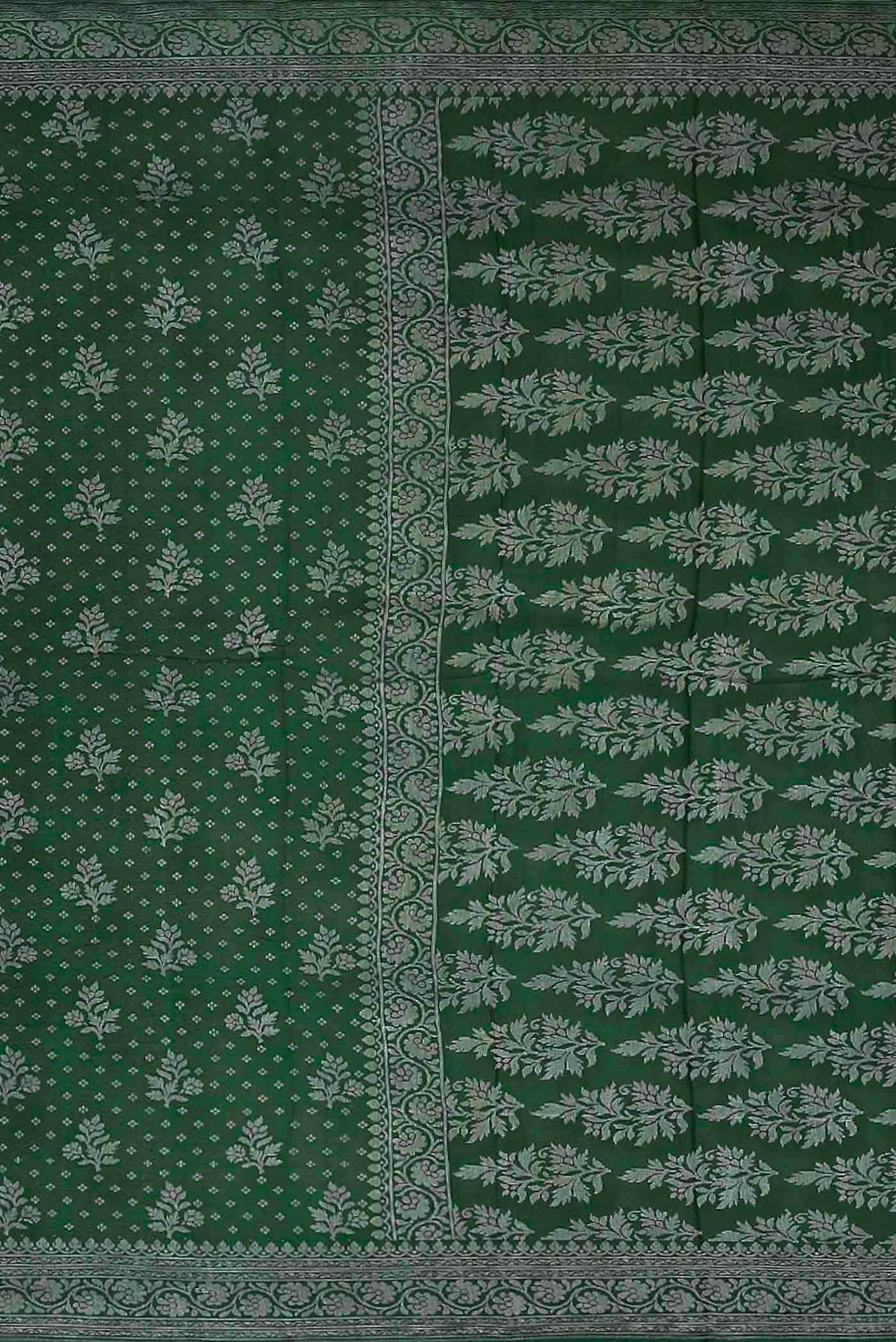 Green Banarasi Georgette Saree
