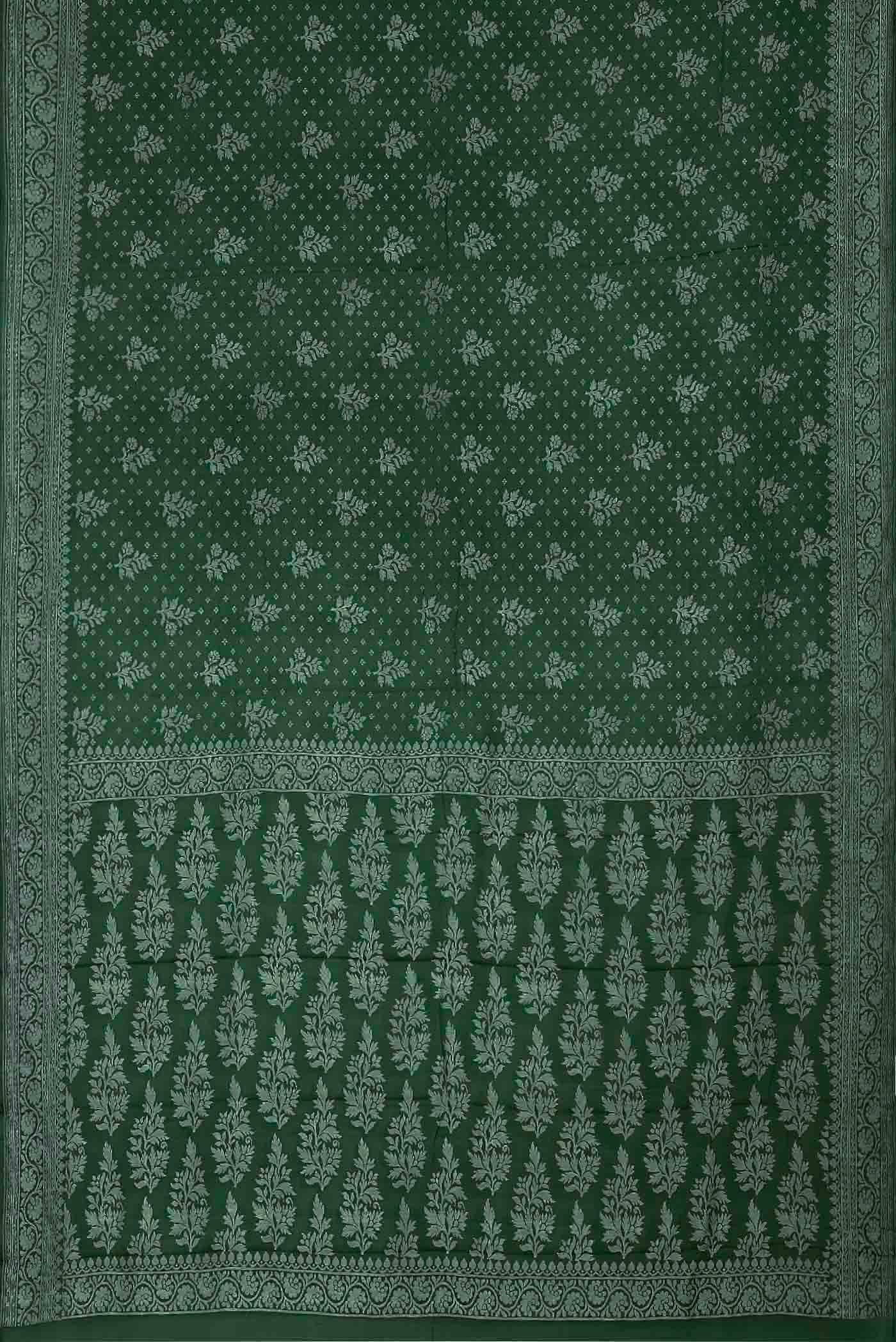 Green Banarasi Georgette Saree