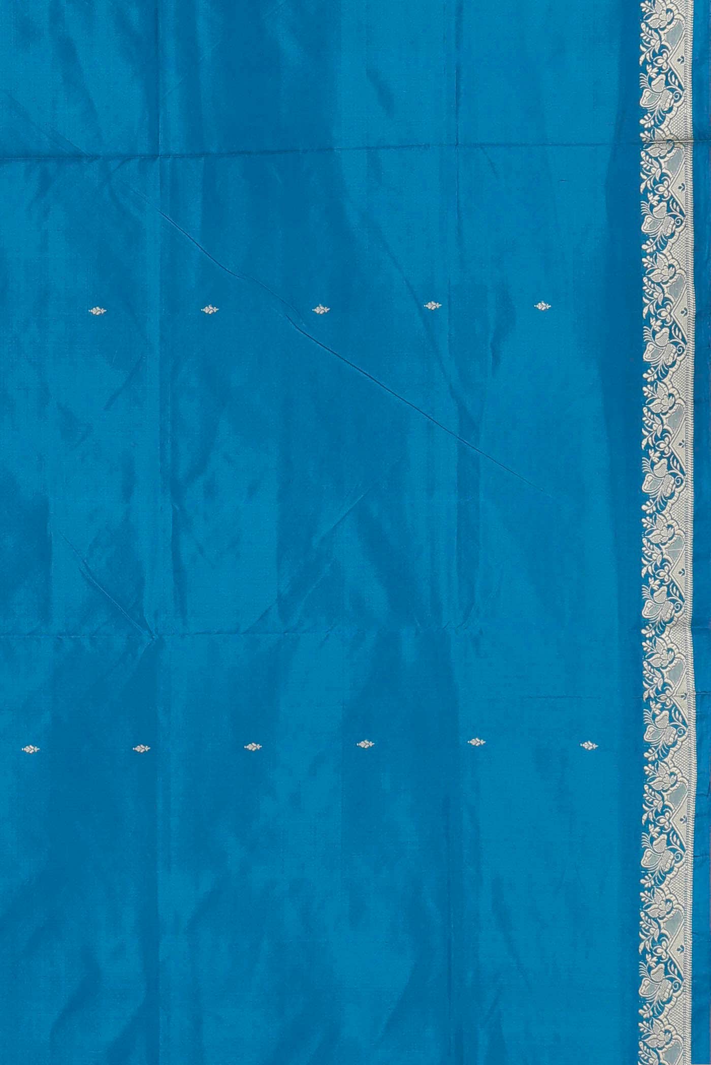 Blue Banarasi Katan Silk Saree