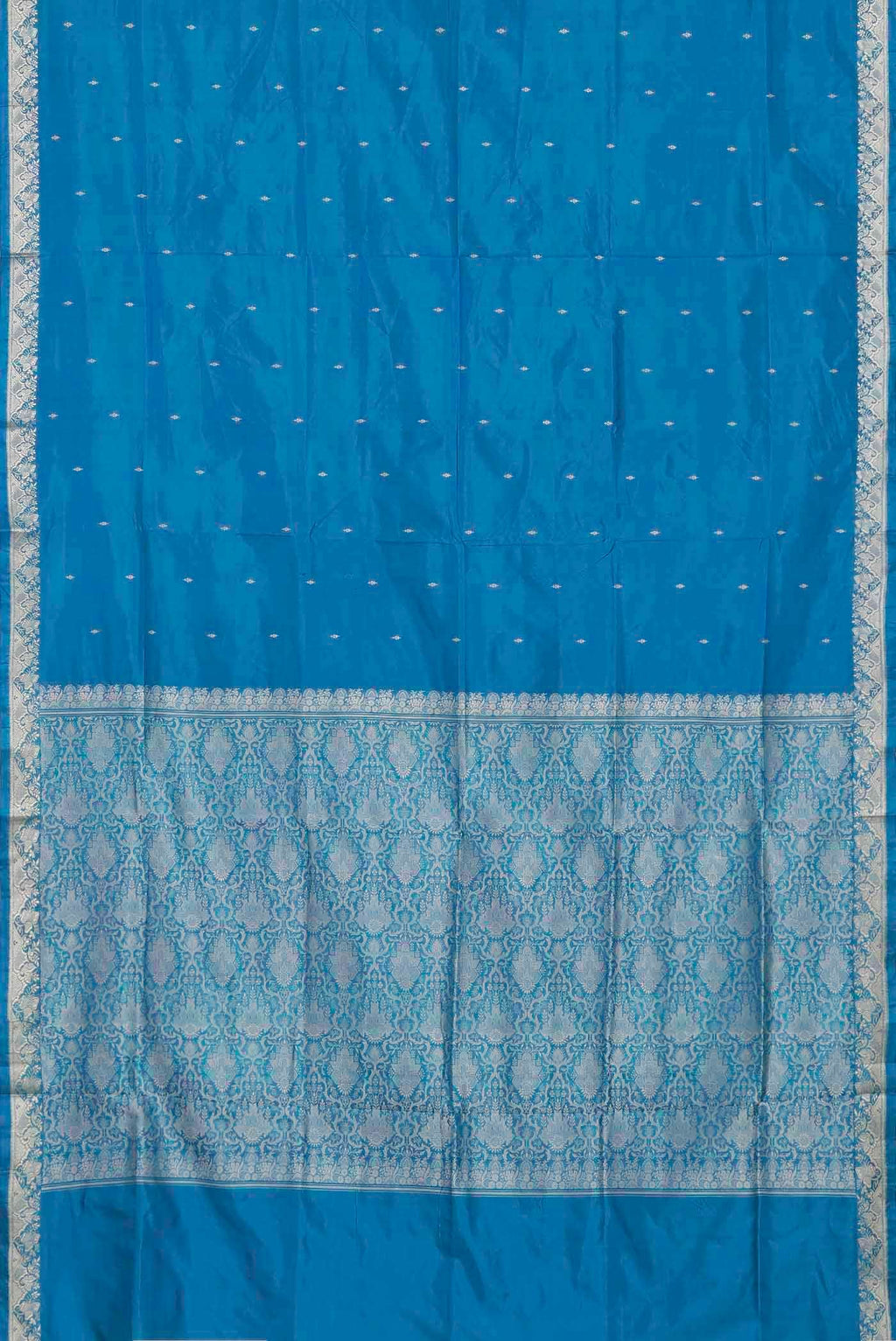 Blue Banarasi Katan Silk Saree