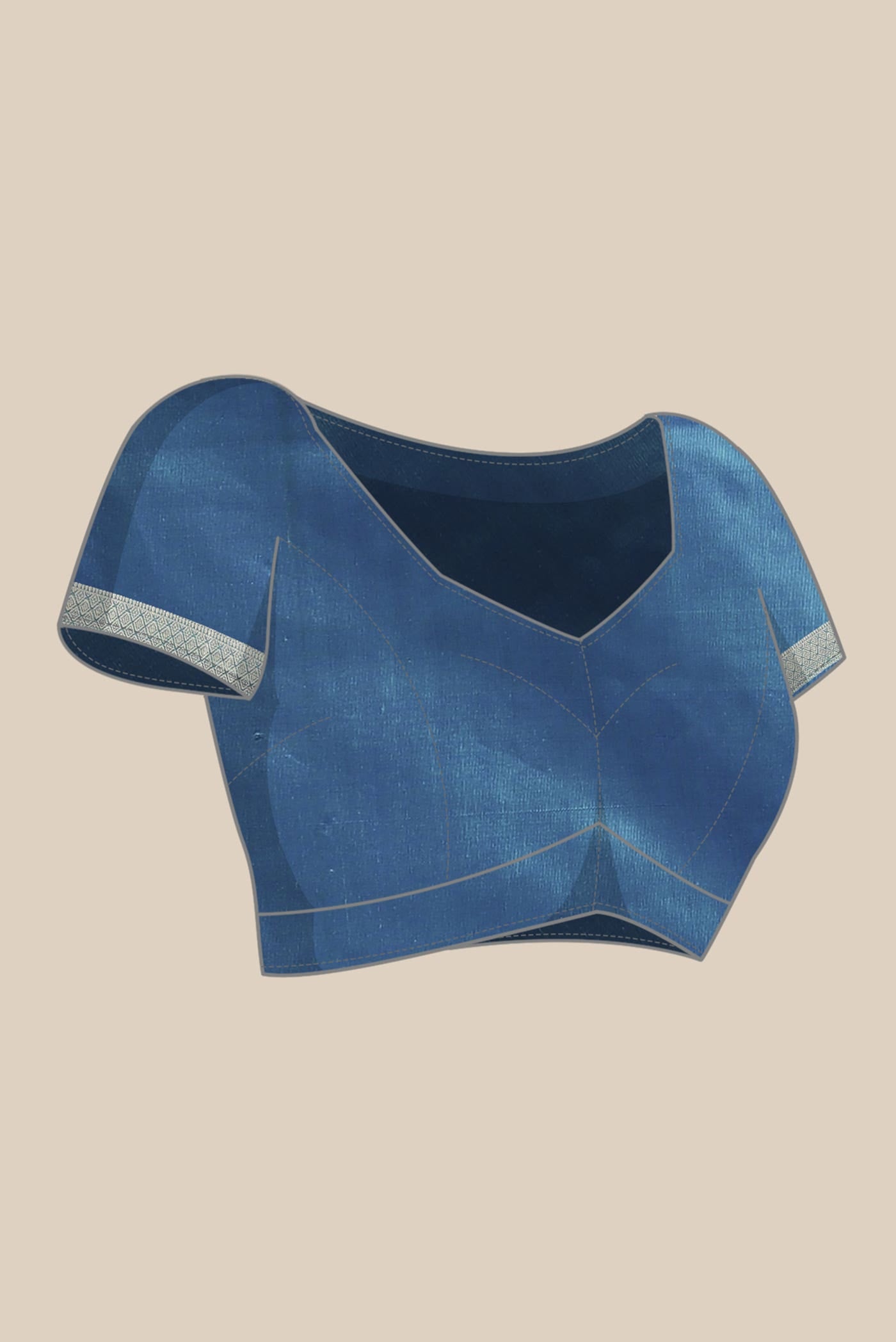 Blue Banarasi Katan Silk Saree
