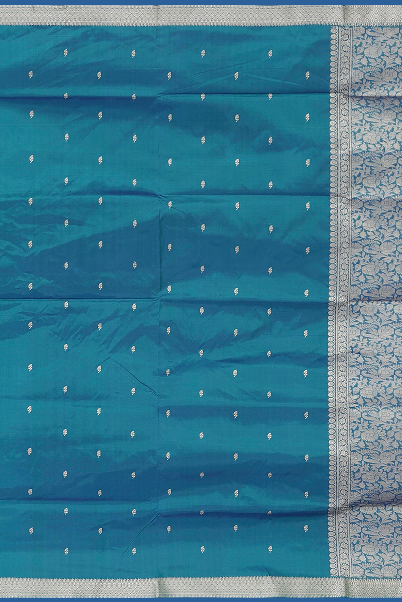 Blue Banarasi Katan Silk Saree