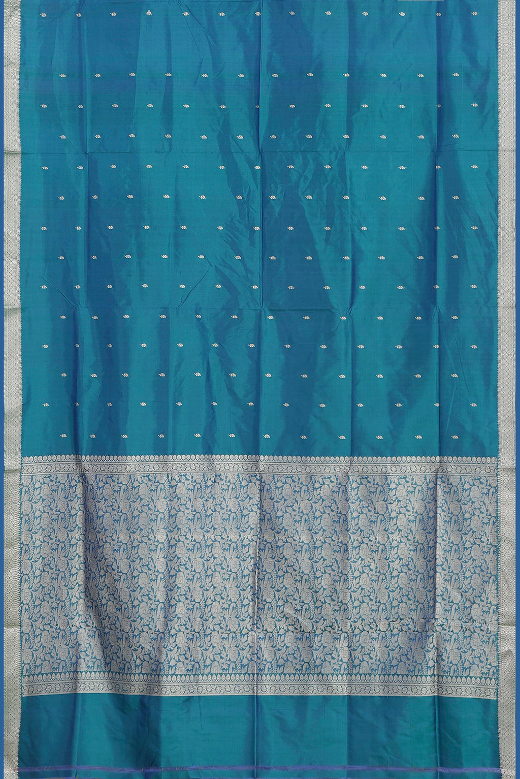 Blue Banarasi Katan Silk Saree