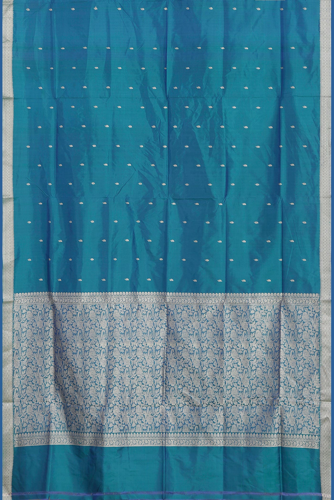 Blue Banarasi Katan Silk Saree