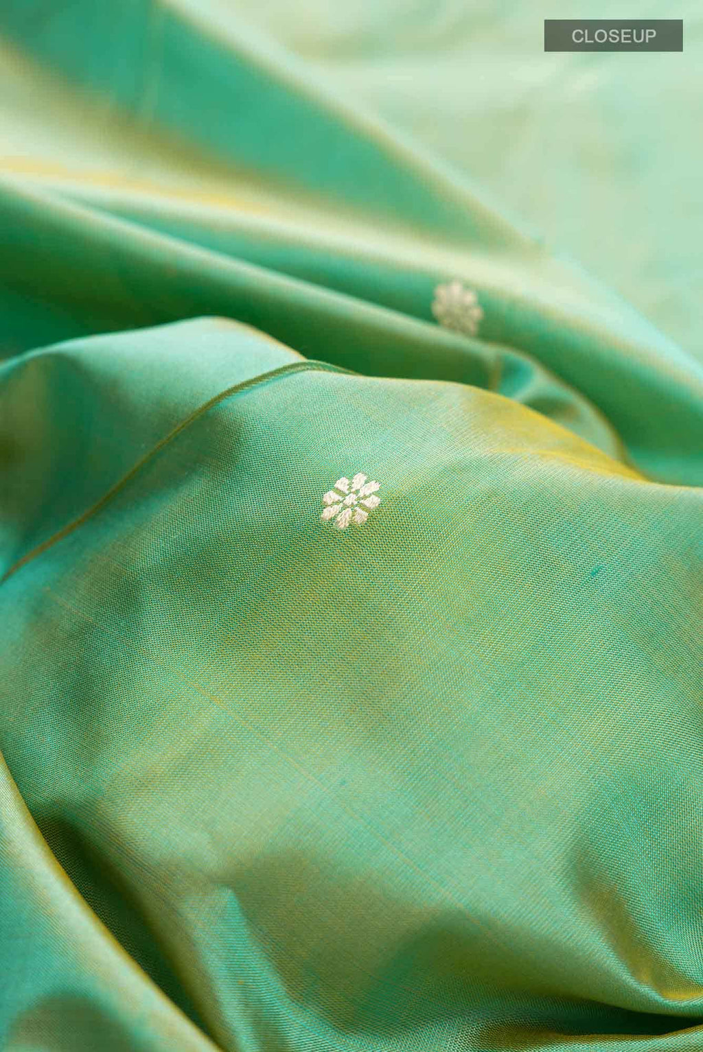 Green Dual Tone Banarasi Katan Silk Saree