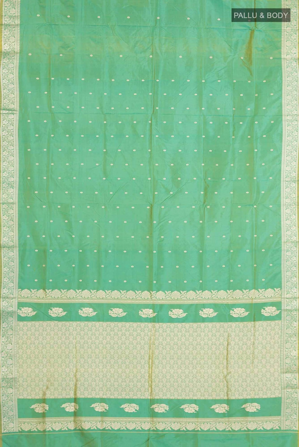 Green Dual Tone Banarasi Katan Silk Saree