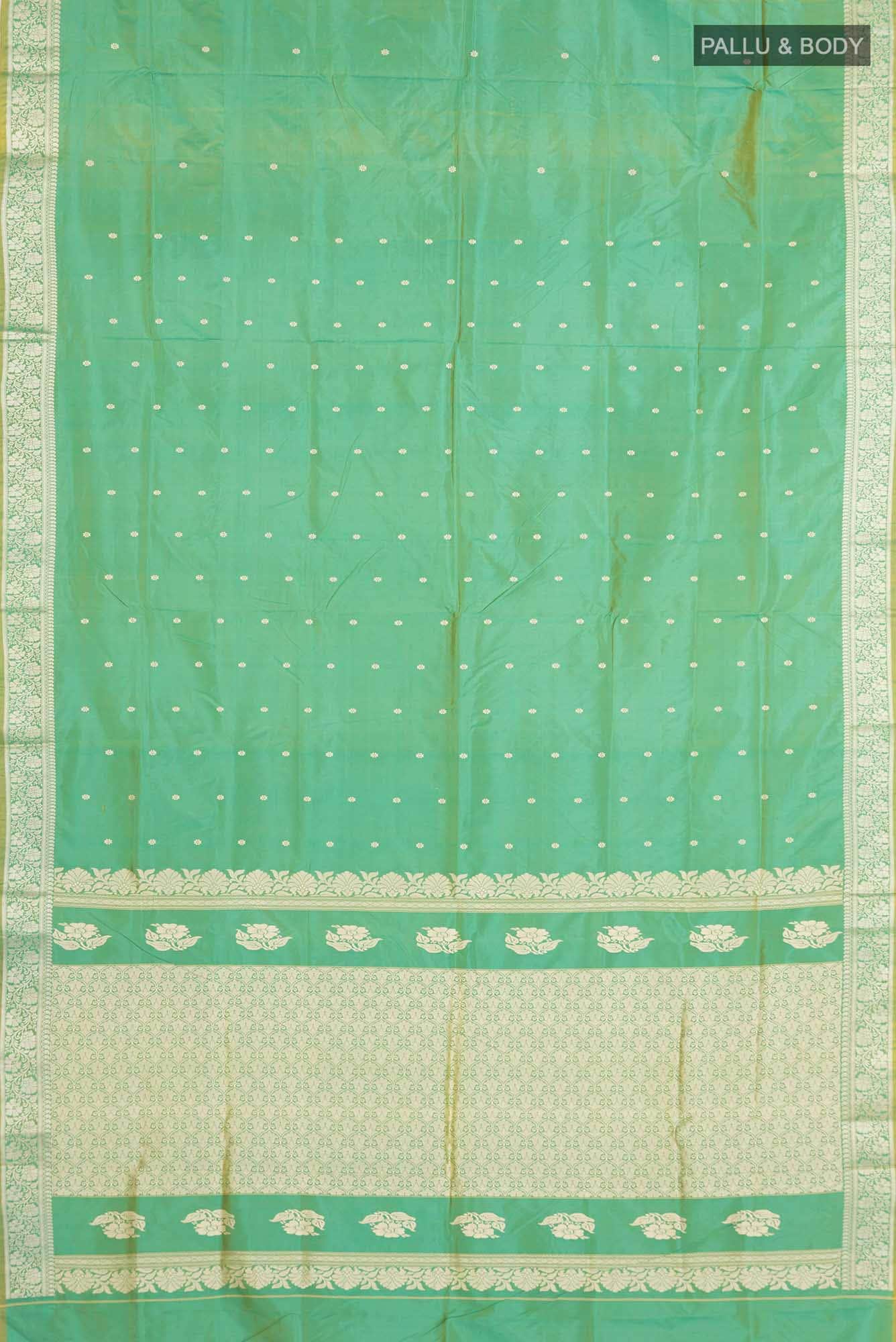 Green Dual Tone Banarasi Katan Silk Saree