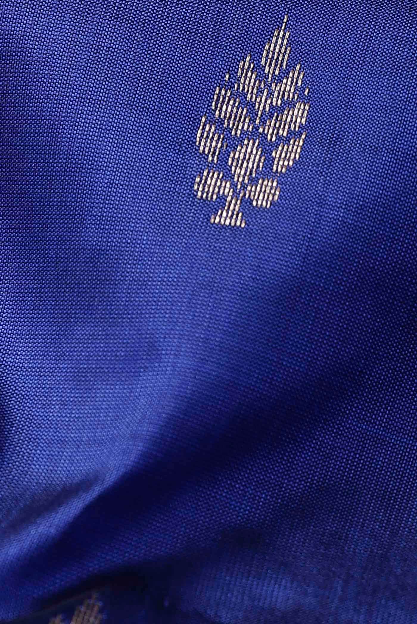 Blue Banarasi Katan Silk Saree