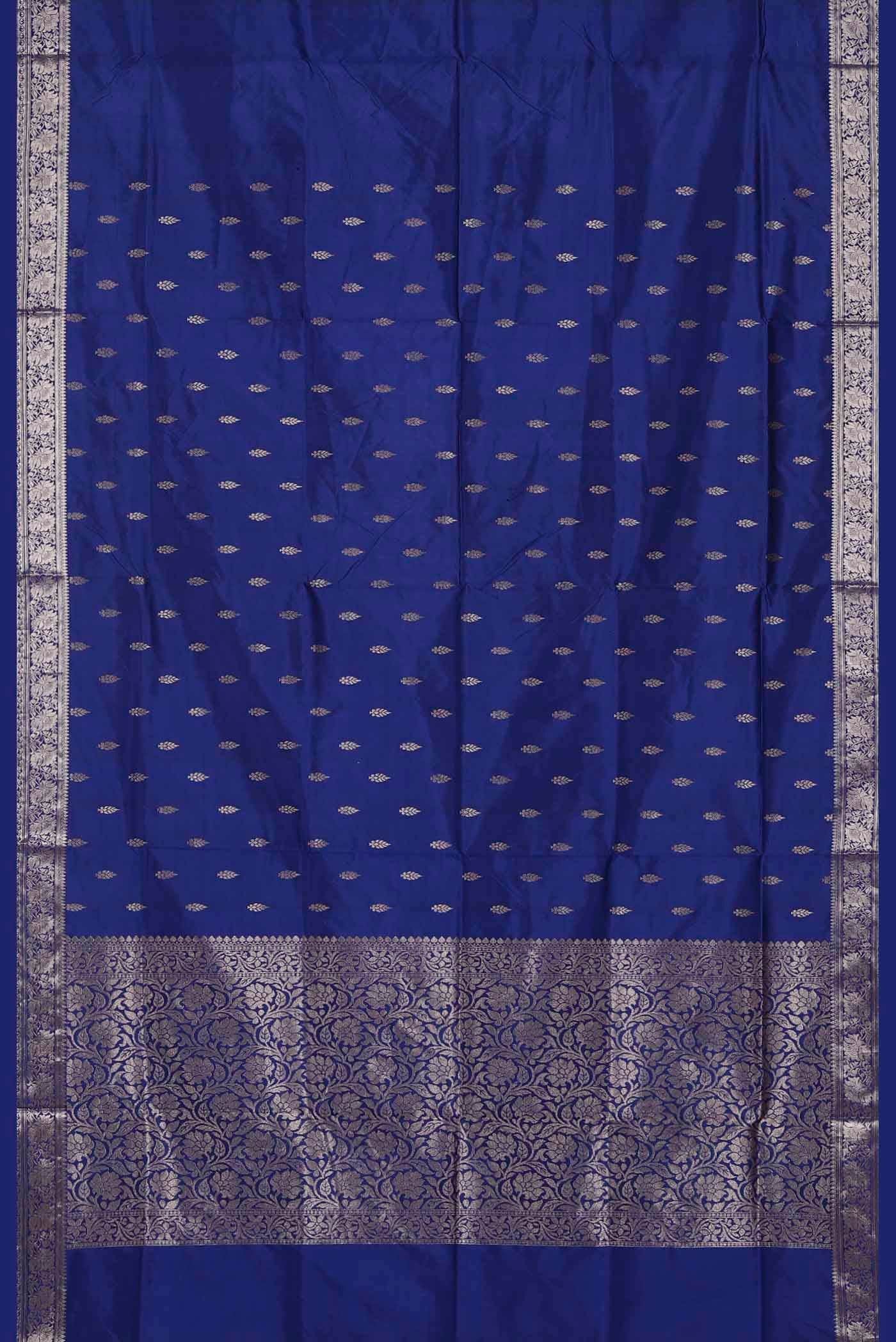 Blue Banarasi Katan Silk Saree