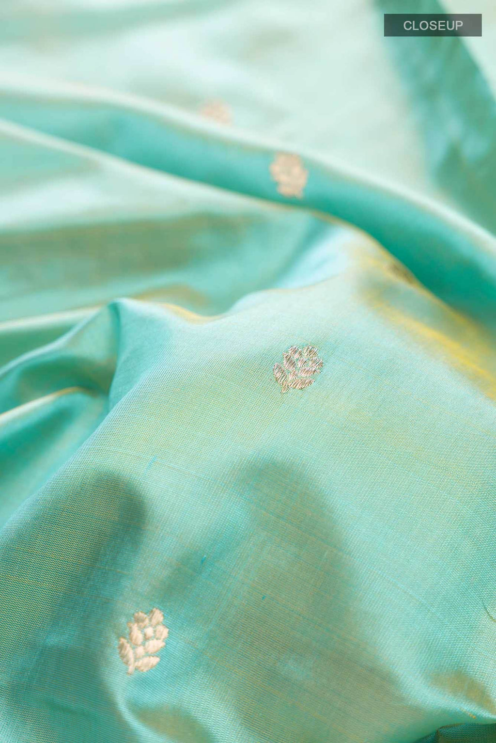 Blue Dual Tone Banarasi Katan Silk Saree
