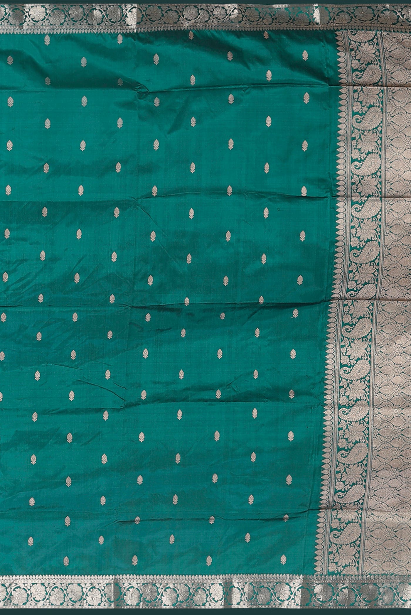 Green Banarasi Katan Silk Saree