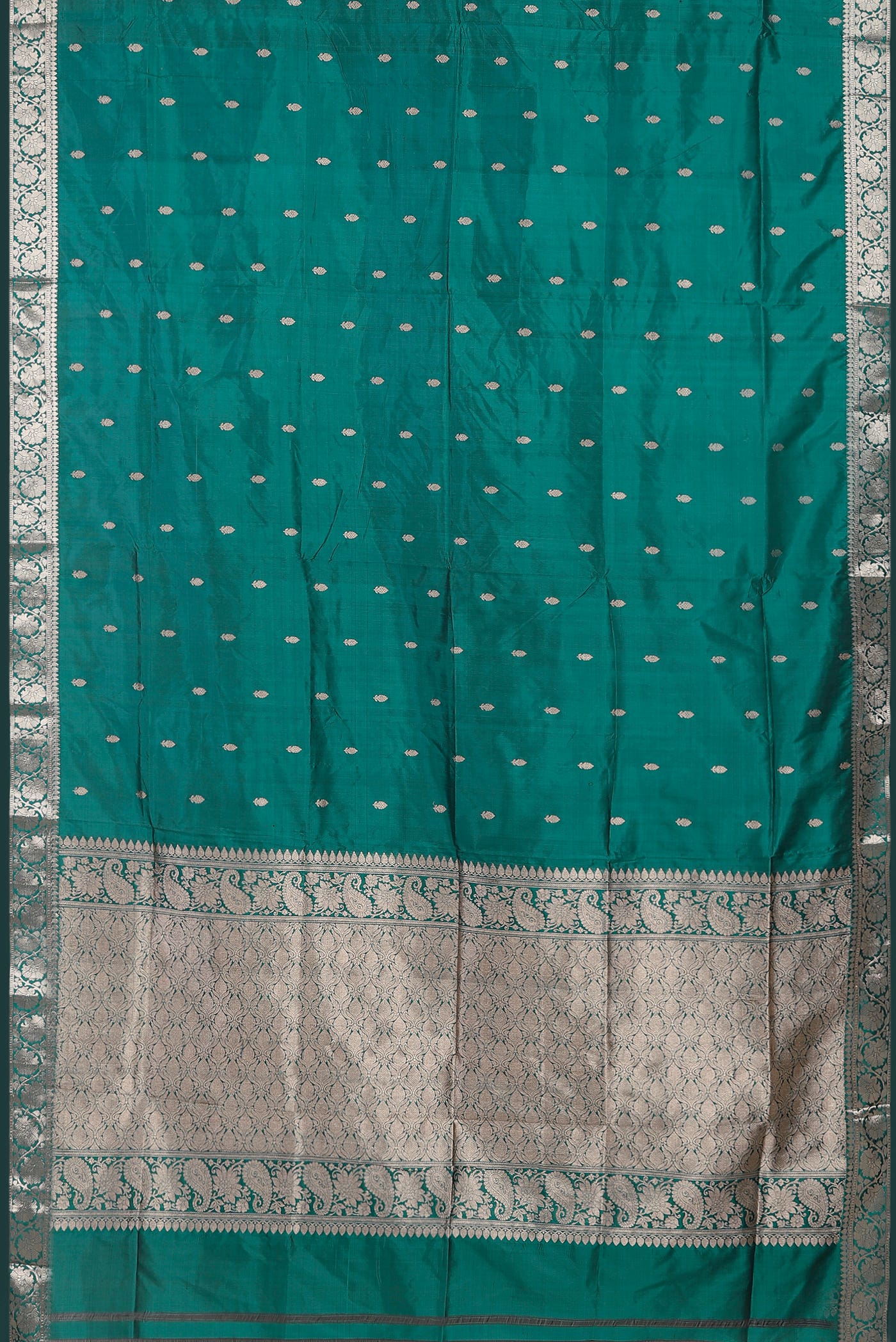 Green Banarasi Katan Silk Saree